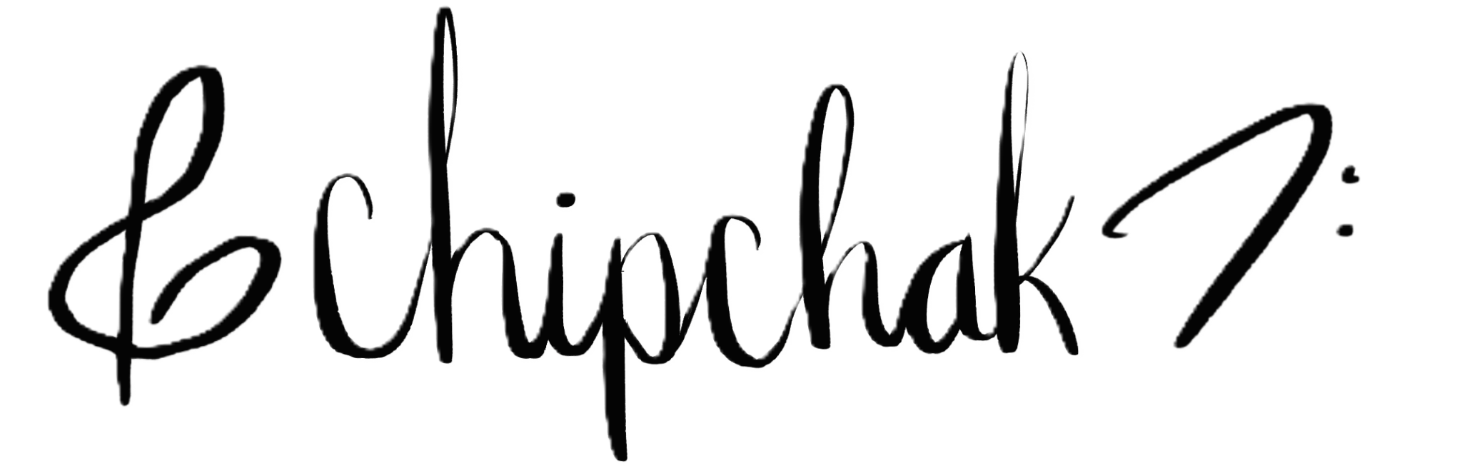 Michael Chipchak's logo which is his name with treble clef on the left and bass clef on the right